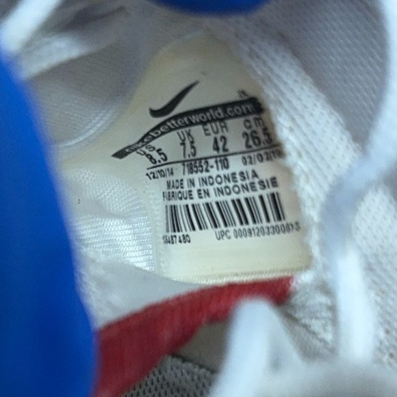 Nike Roshe One BR Triple White Jordan 3 Cement Custom 718552-110 Mens Size 8.5 - Picture 11 of 13